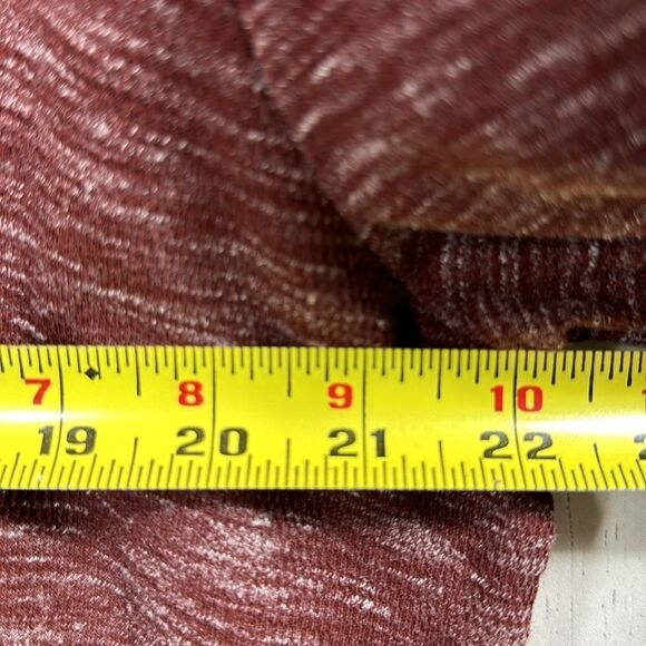 Vince Marled Burgundy Hooded Long Sleeve Top Minimalist Cozy Luxe Fall Street - Picture 15 of 16